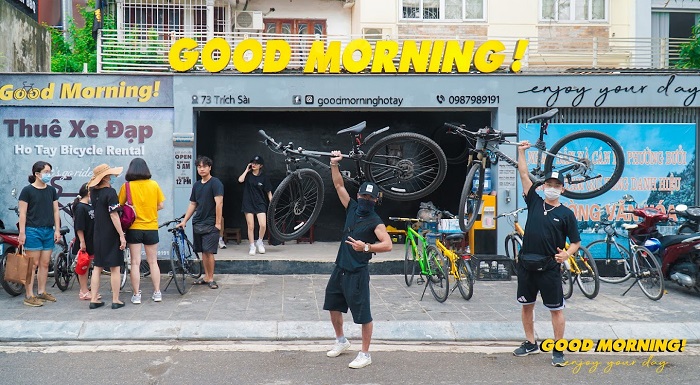 thuê xe đạp Hồ Tây - Good Morning