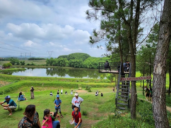 Team Building là hoạt động nhất định phải thử khi đến đồi Mây Đắng