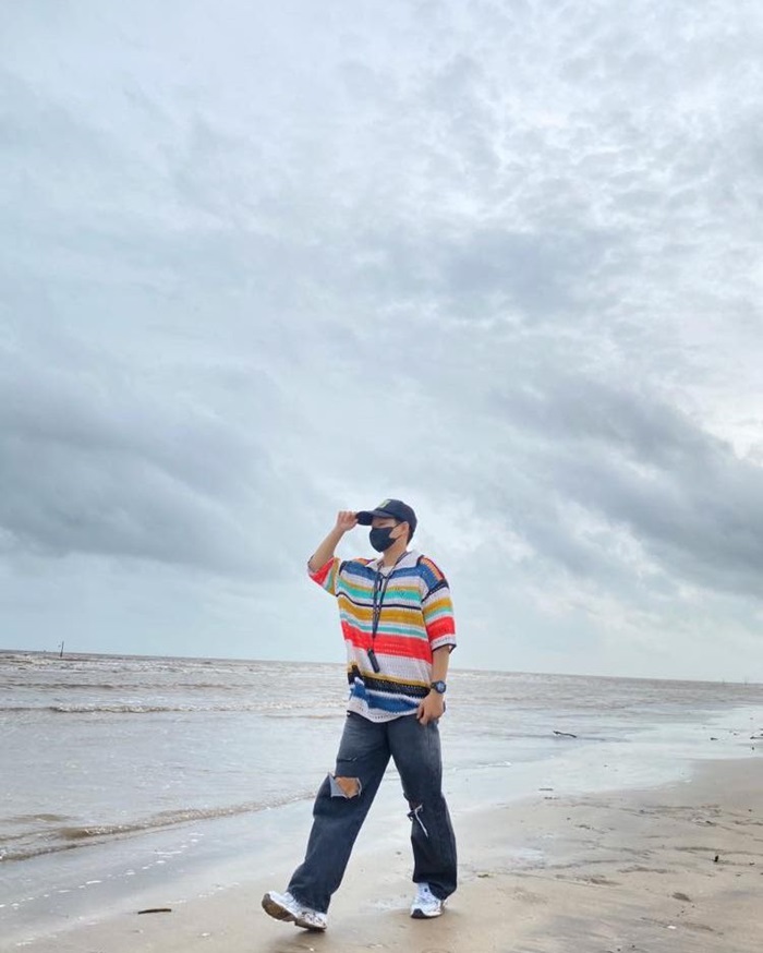 Bờ biển ở khu du lịch sinh thái Khai Long Cà Mau 