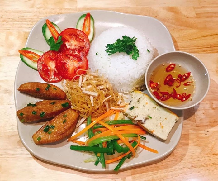 quán chay ở Nam Định - quán chị Phương