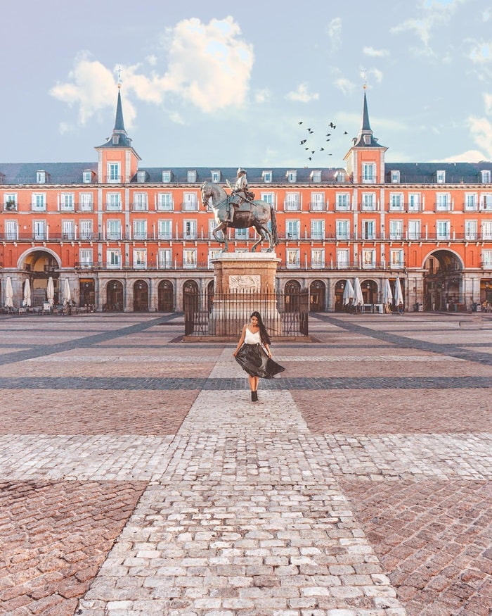 Check in quảng trường Plaza Mayor Tây Ban Nha