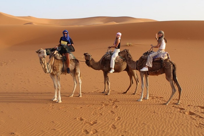 Sahara là sa mạc đẹp ở châu Phi để du khách cưỡi lạc đà