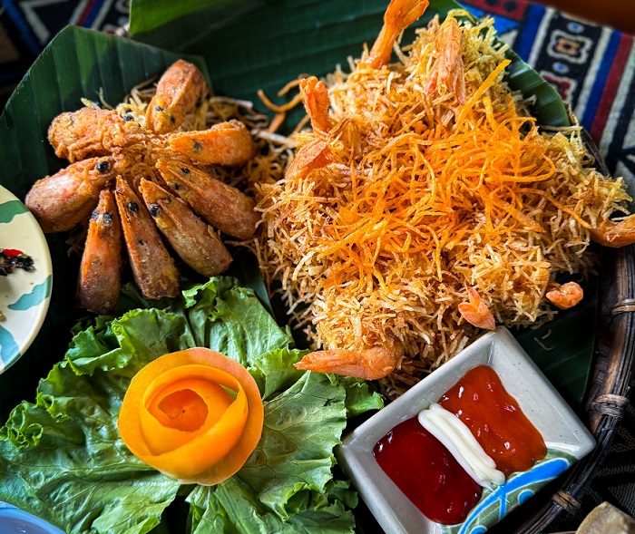 ẩm thực ở vườn Ba Tui Châu Đức  