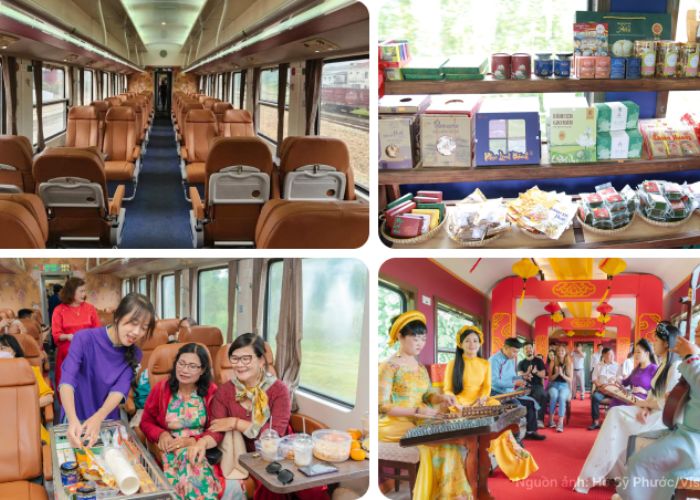 Không gian và dịch vụ tiện ích trên tàu di sản Huế - Đà Nẵng