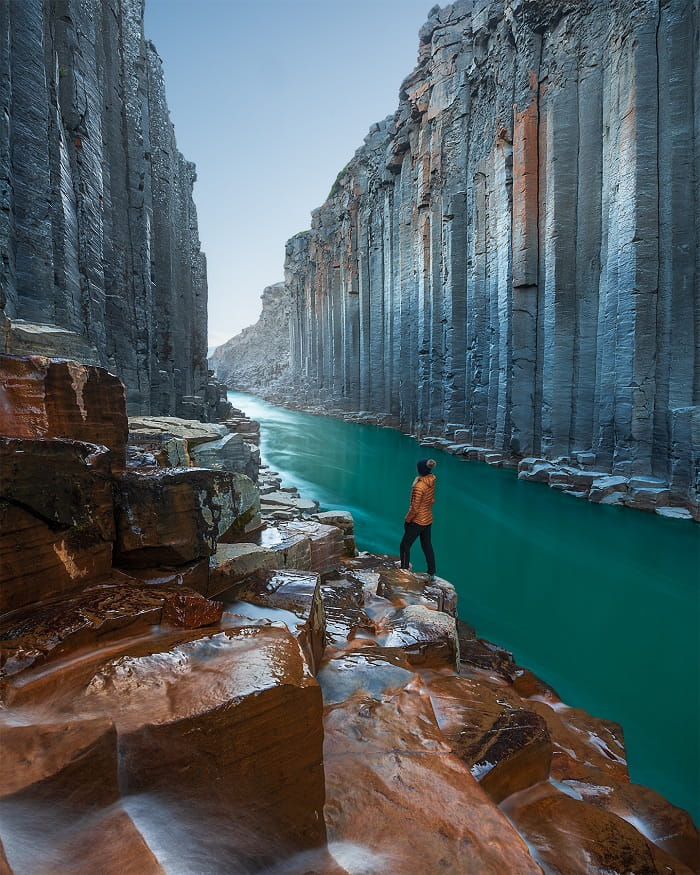 Hẻm núi Studlagil là địa điểm tham quan hàng đầu ở vùng East Fjords Iceland