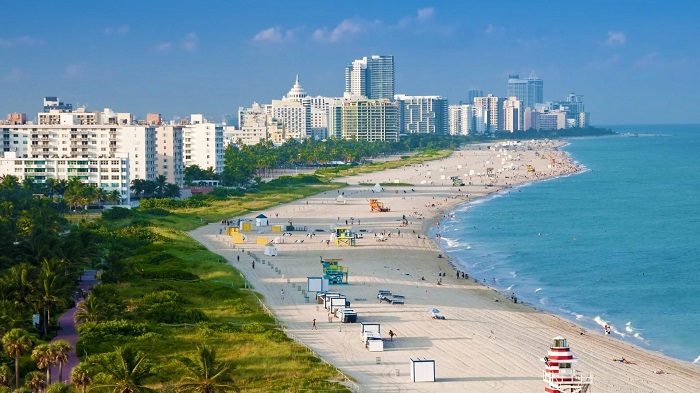 Bãi biển Miami - một trong Những bãi biển đẹp ở Mỹ