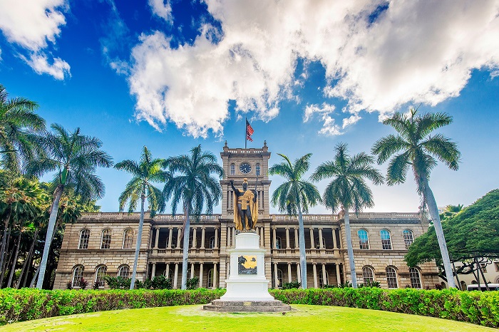Cung điện Iolani -  địa điểm du lịch nổi tiếng ở Hawaii
