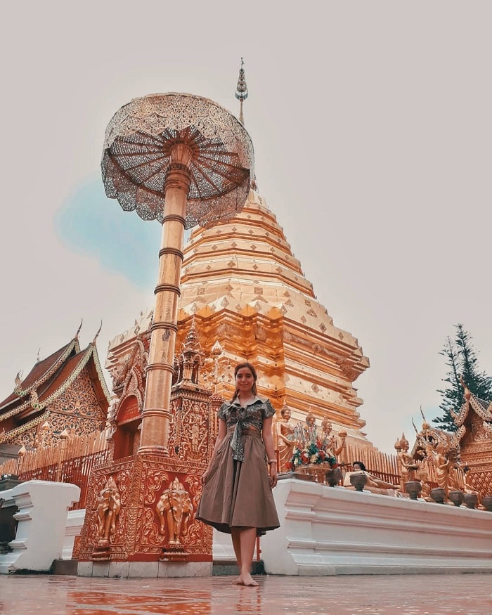 Chùa Phrathat Doi Suthep - điểm đến gần cung điện mùa hè Phu Ping