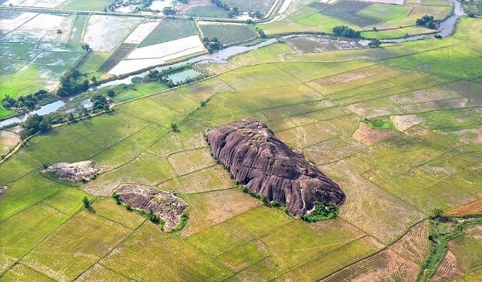 Dong Nai cross stone seen from above