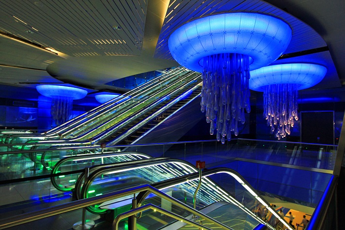 ga tàu điện ngầm đẹp nhất thế giới ở Dubai