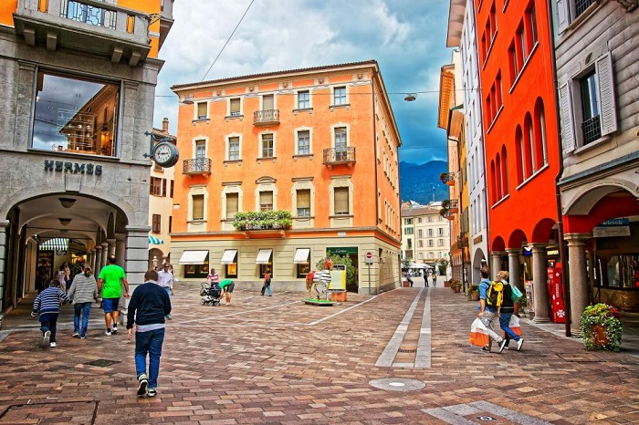 Khu phố cổ Lugano Thụy Sĩ