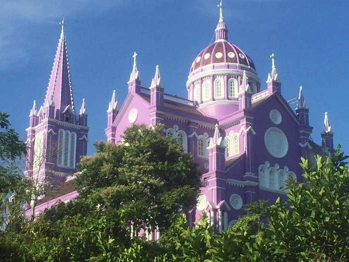 nhà thờ màu tím ở Nghệ An - tọa độ