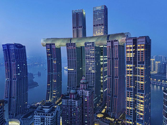 tòa nhà nằm ngang cao nhất thế giới ở Trùng Khánh - Crystal