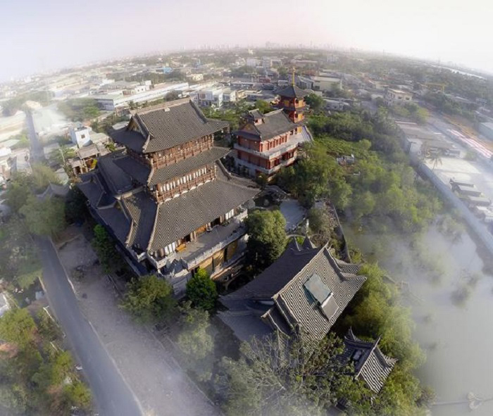 Get lost at Khanh An monastery in Saigon - The whole view of the monastery when viewed from above