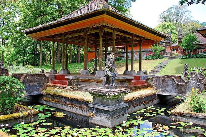 Một khu vực tiểu cảnh bên trong vườn bách thảo Bali