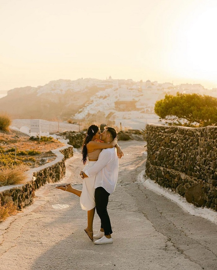 Santorini là điểm chụp ảnh cưới đẹp nhất thế giới vô cùng ấn tượng