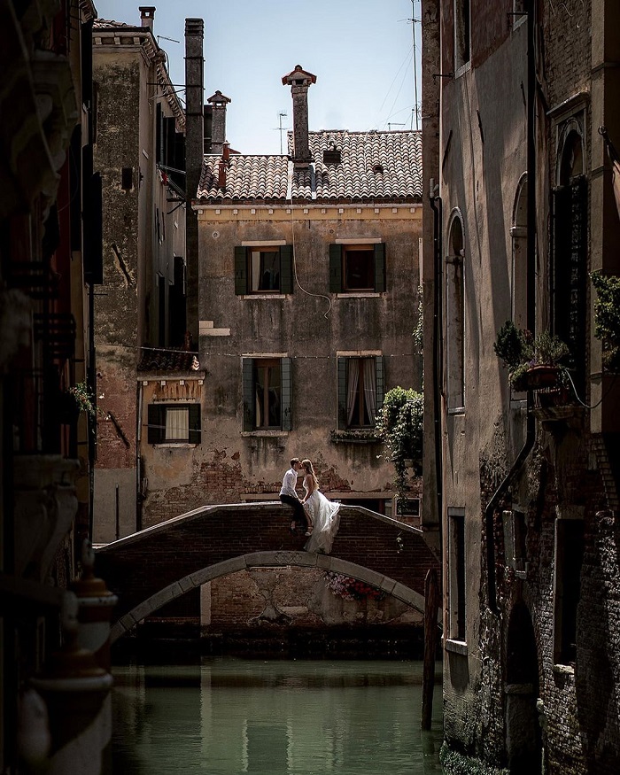 Venice là điểm chụp ảnh cưới đẹp nhất thế giới nằm ở nước Ý