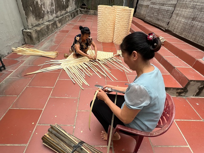 làng nghề truyền thống ở Ninh Bình - đan cót Vân Long