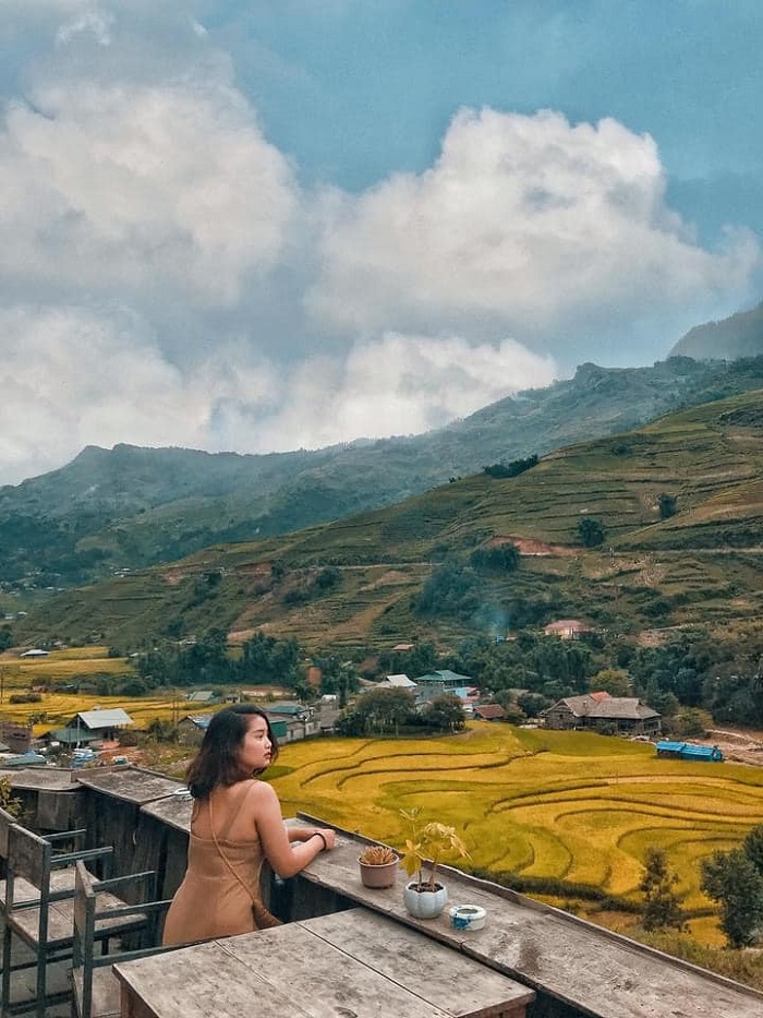 La Dao Spa & Coffee House is a coffee shop overlooking rice fields in Sapa that brings many poetic experiences