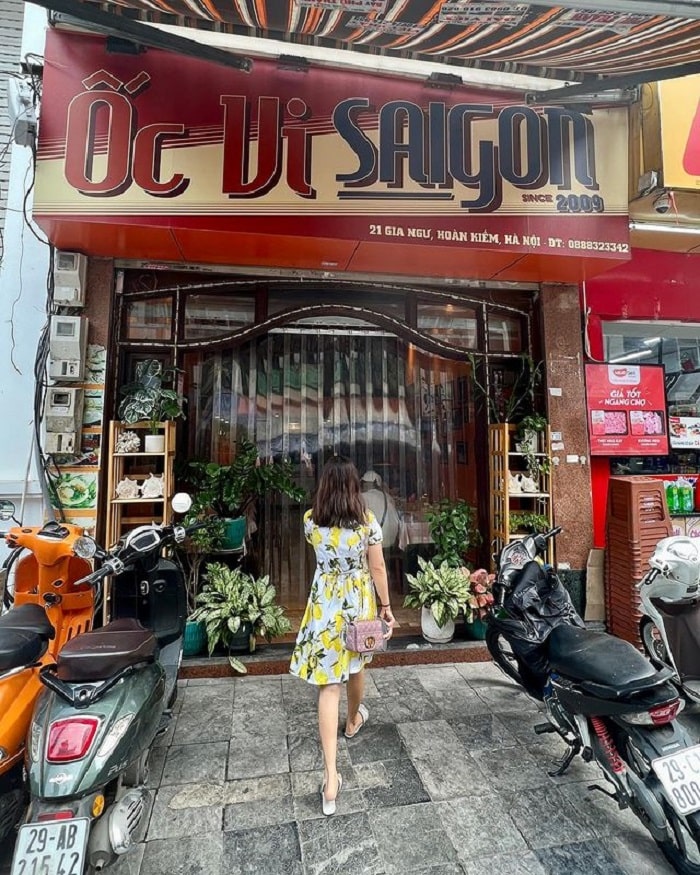 Delicious snail restaurant in Hanoi - Oc Vi Saigon