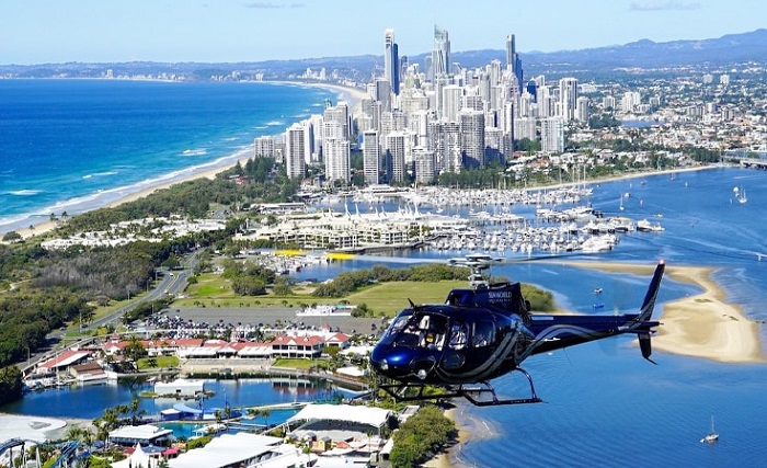 Chuyến tham quan bằng trực thăng ở công viên Sea World Úc