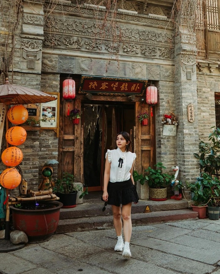 Check in thị trấn nước Gubei Trung Quốc