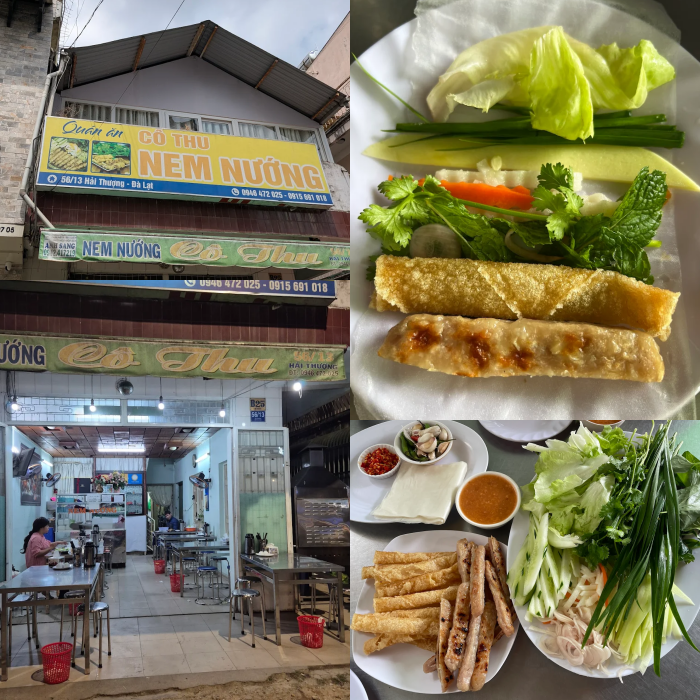 quán nem nướng ngon ở Đà Lạt cô thu