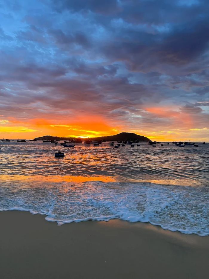 Làng chài Phước Đồng Ô Loan hoàng hôn