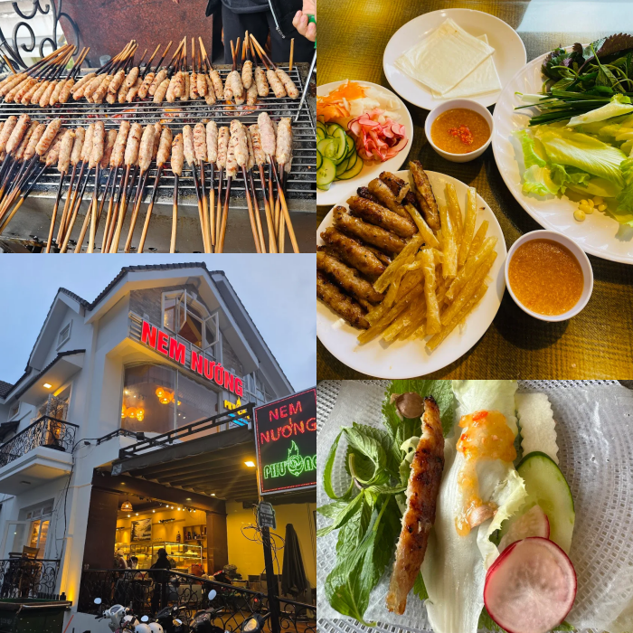 quán nem nướng ngon ở Đà Lạt quán Phượng