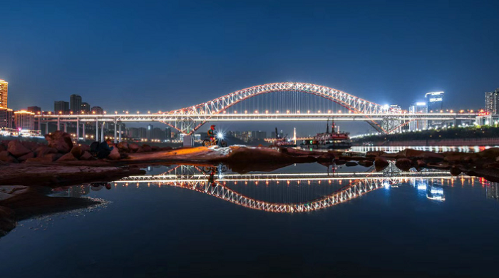  cầu Chaotianmen Trùng Khánh về đêm