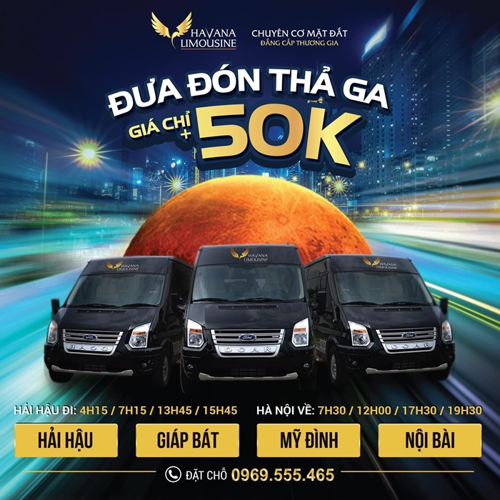 nhà xe limousine Hà Nội Nam Định - Xe Havana