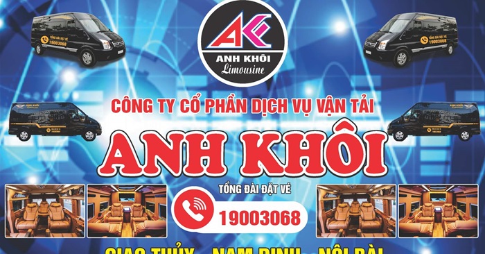 nhà xe limousine Hà Nội Nam Định - Anh Khôi Limousine