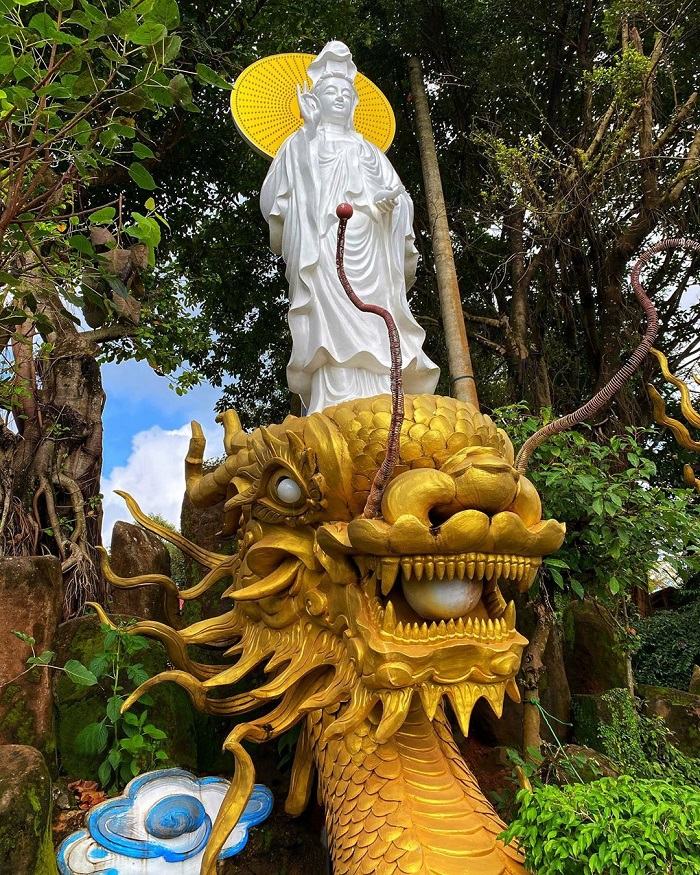 Statue of Dharma Hoa Buddhist Temple in Dak Nong 