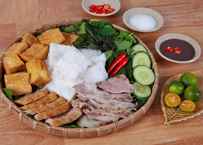 Bun tofu with shrimp paste - Hanoi's most famous specialty dish