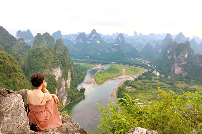 14 địa điểm du lịch Quế Lâm - Cảnh sông Li từ đồi Laozhai