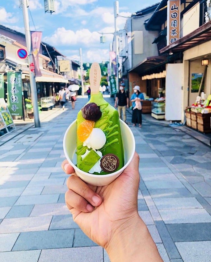 đặc sản ở Kyoto - kem Uji Matcha