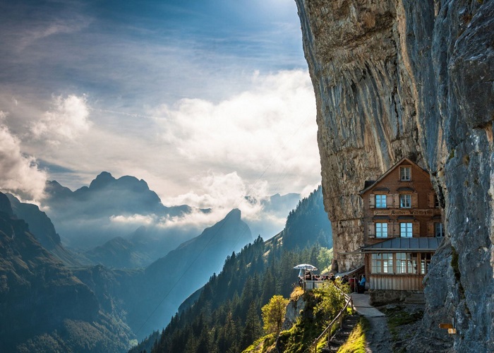 những khách sạn trên vách núi - Aescher-Hotel