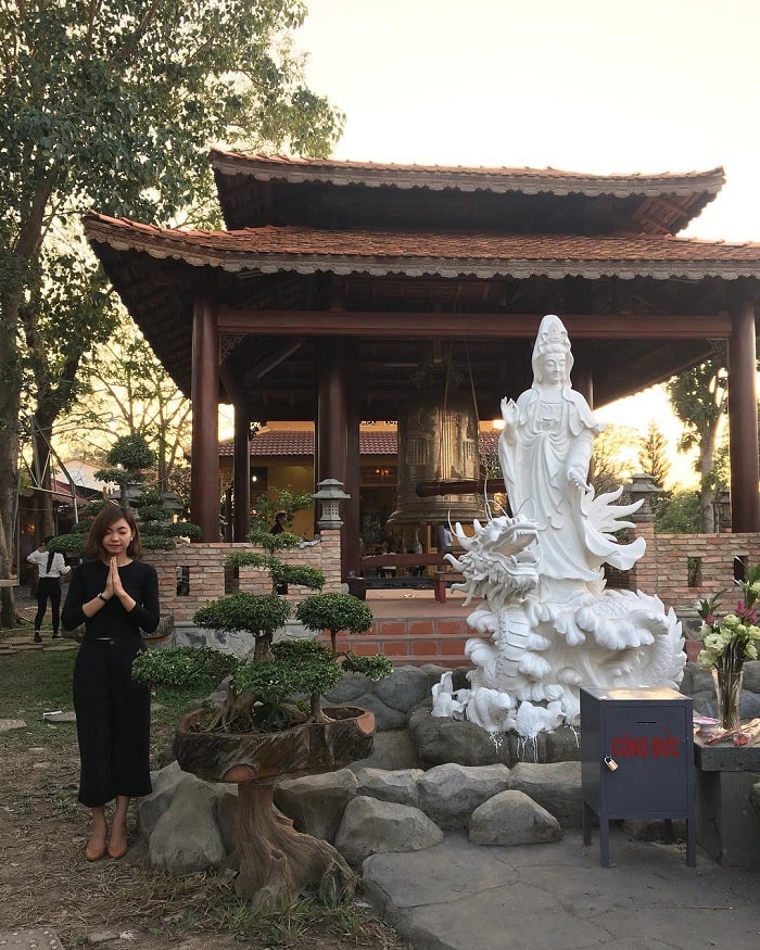 tòa chính điện - công trình linh thiêng tại chùa Gò Kén