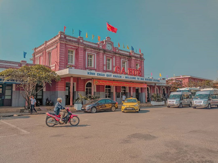Check in train station Hue - Ancient European architecture