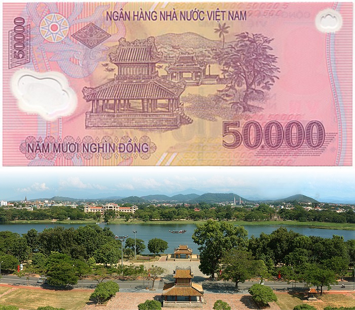 Nghênh Lương Đình - địa danh in trên đồng tiền Việt Nam 50,000đ