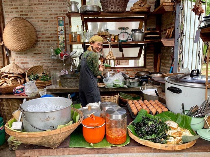 góc học nấu ăn - điểm thú vị của ngôi làng Baan Kang Wat