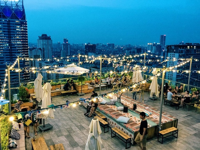 quán cafe ngoài trời ở Hà Nội-trill-rooftop