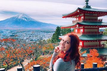 Tham quan chùa Chureito Nhật Bản ngắm núi Phú Sĩ ẩn hiện trong mây