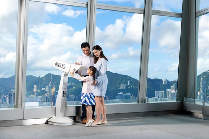 đài quan sát tòa nhà Sky 100 Hong Kong