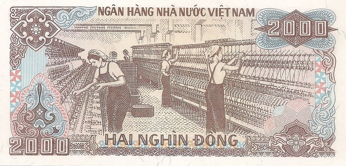 Xưởng dệt Nam Định - địa danh in trên đồng tiền Việt Nam 5000đ