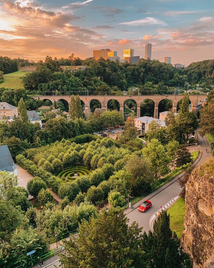 Vẻ đẹp Thành phố Luxemburg lúc hoàng hôn - Du lịch Luxembourg