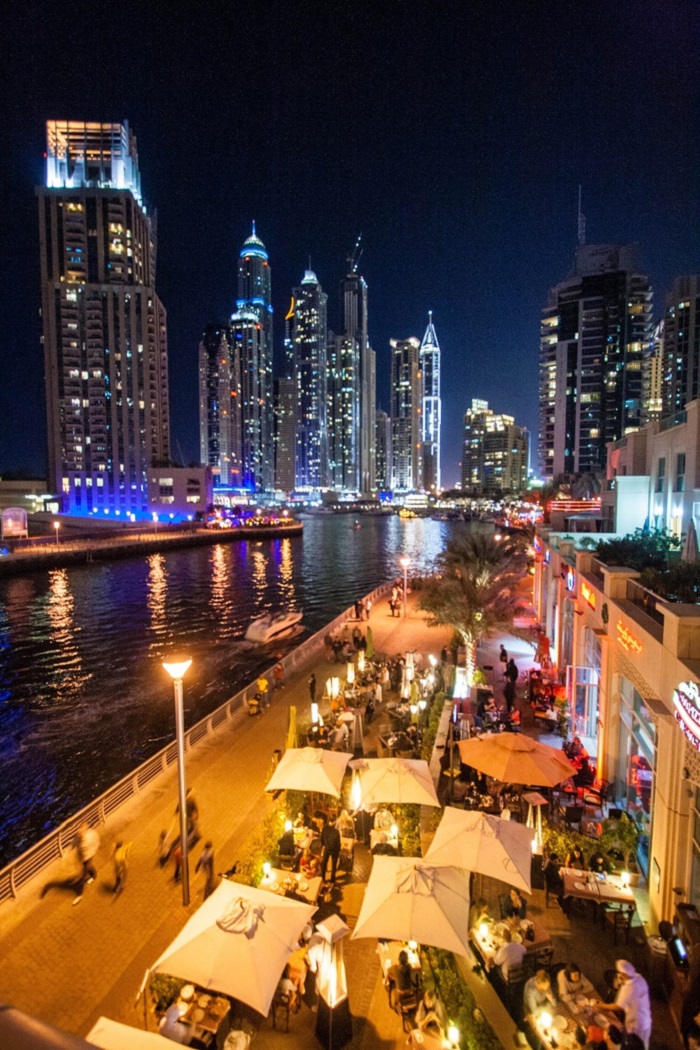 Bến du thuyền Dubai Marina về đêm - Bến du thuyền Dubai Marina