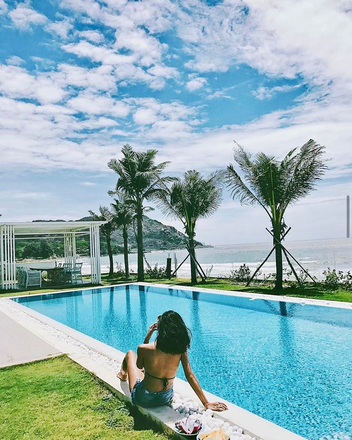 resort Vũng Tàu có hồ bơi - Anoasis Resort Long Hai sống ảo