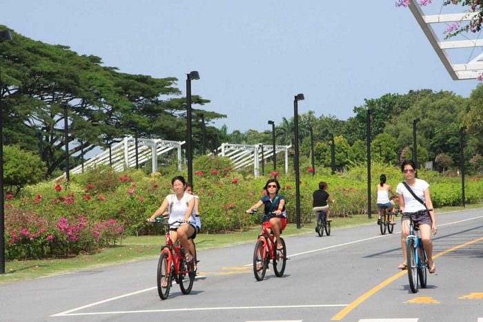 Đạp xe vòng quanh để khám phá công viên East Coast Park