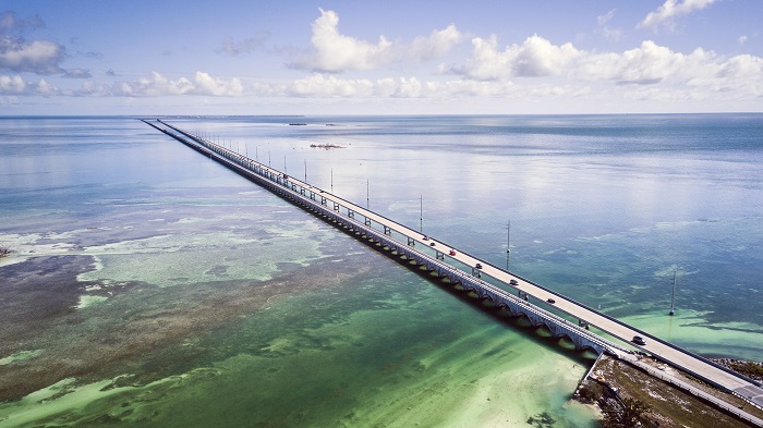 Cầu Bảy Dặm ở Florida ban đầu được xây dựng vào năm 1912 để phục vụ giao thông đường sắt.